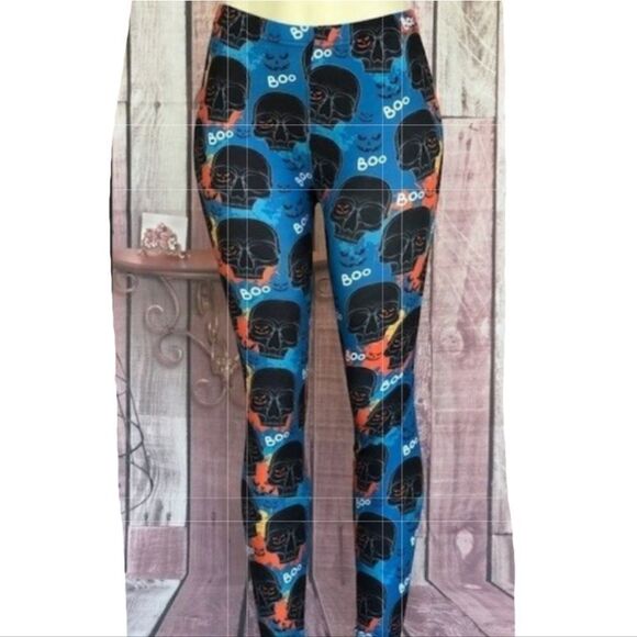 Black Skull Leggings - Picture 1 of 2